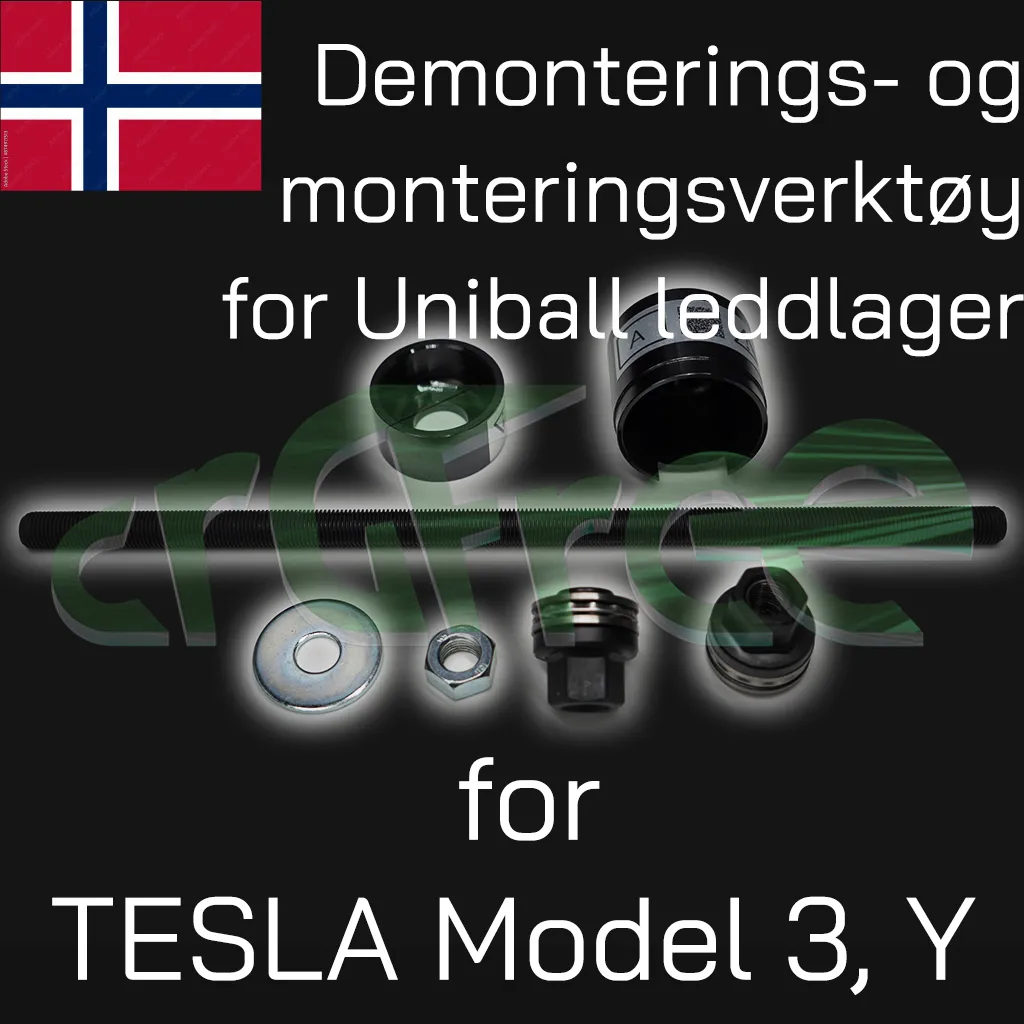 De- og monteringsverktøy for Uniball leddlager på TESLA Model3/Y 