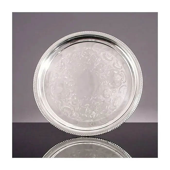 Round Silver Tray