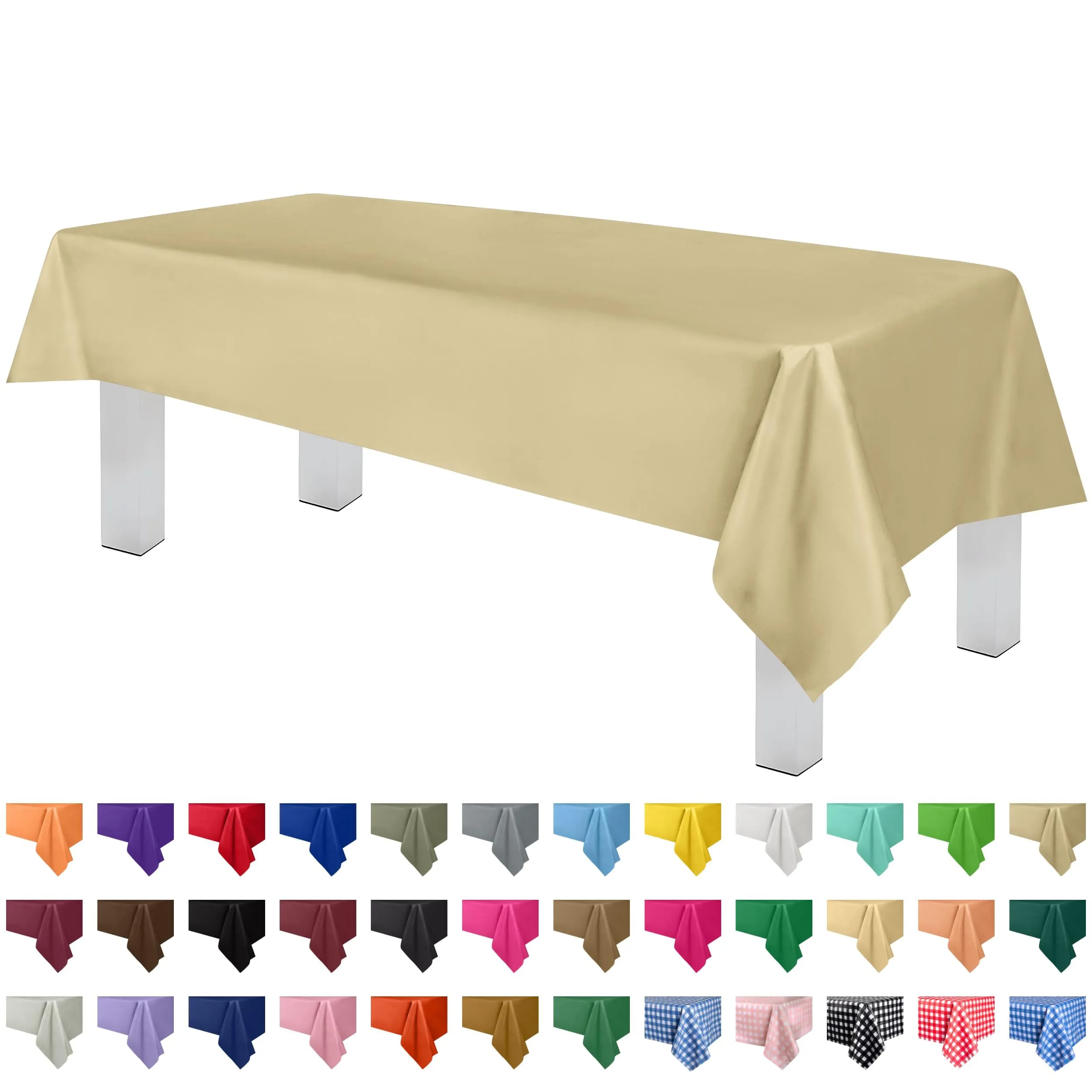 Plastic Table Cover - Various Colour