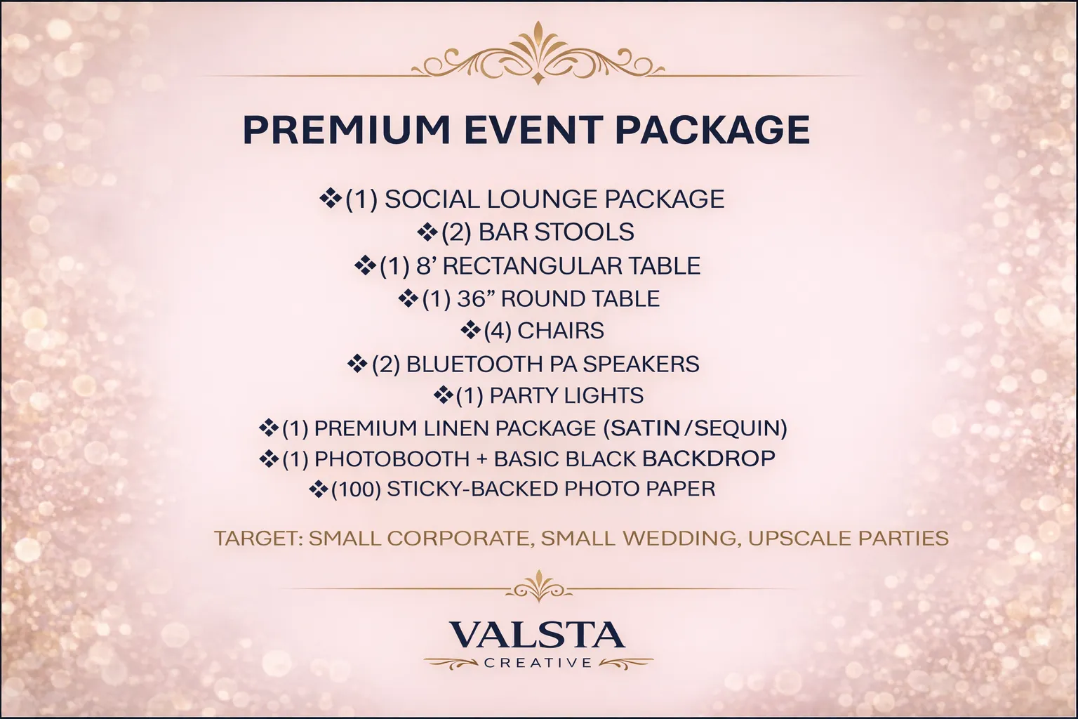 Premium Event Package ($2,995)