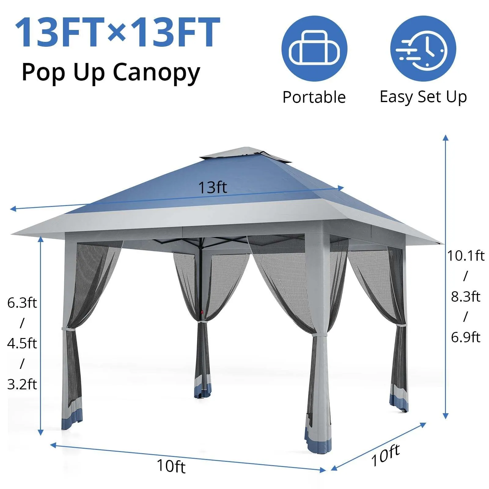 13'x13' Pop Up Canopy 