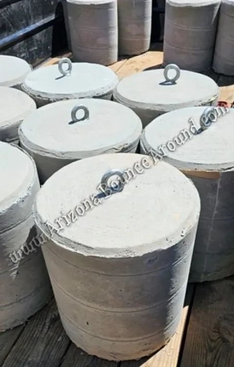 Concrete tent block