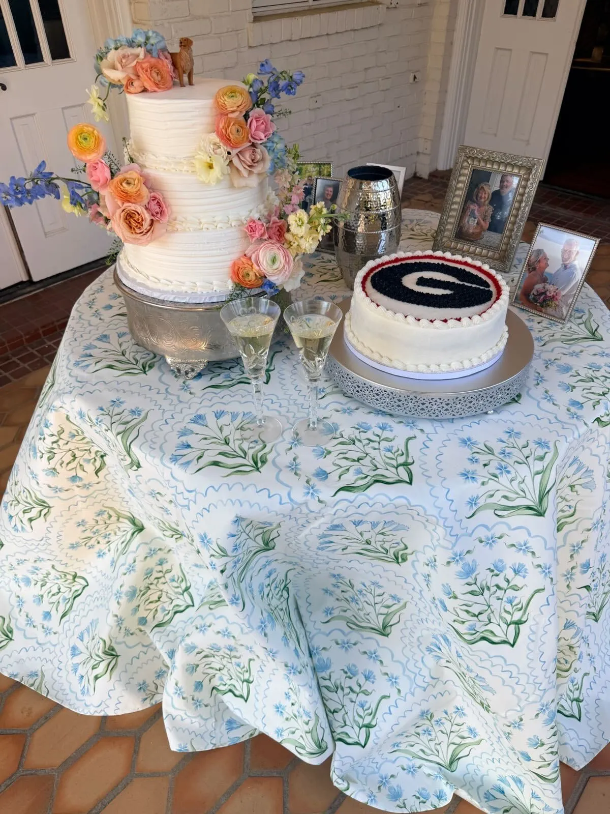 The "Alexandra" 120" Round Patterned Linen 