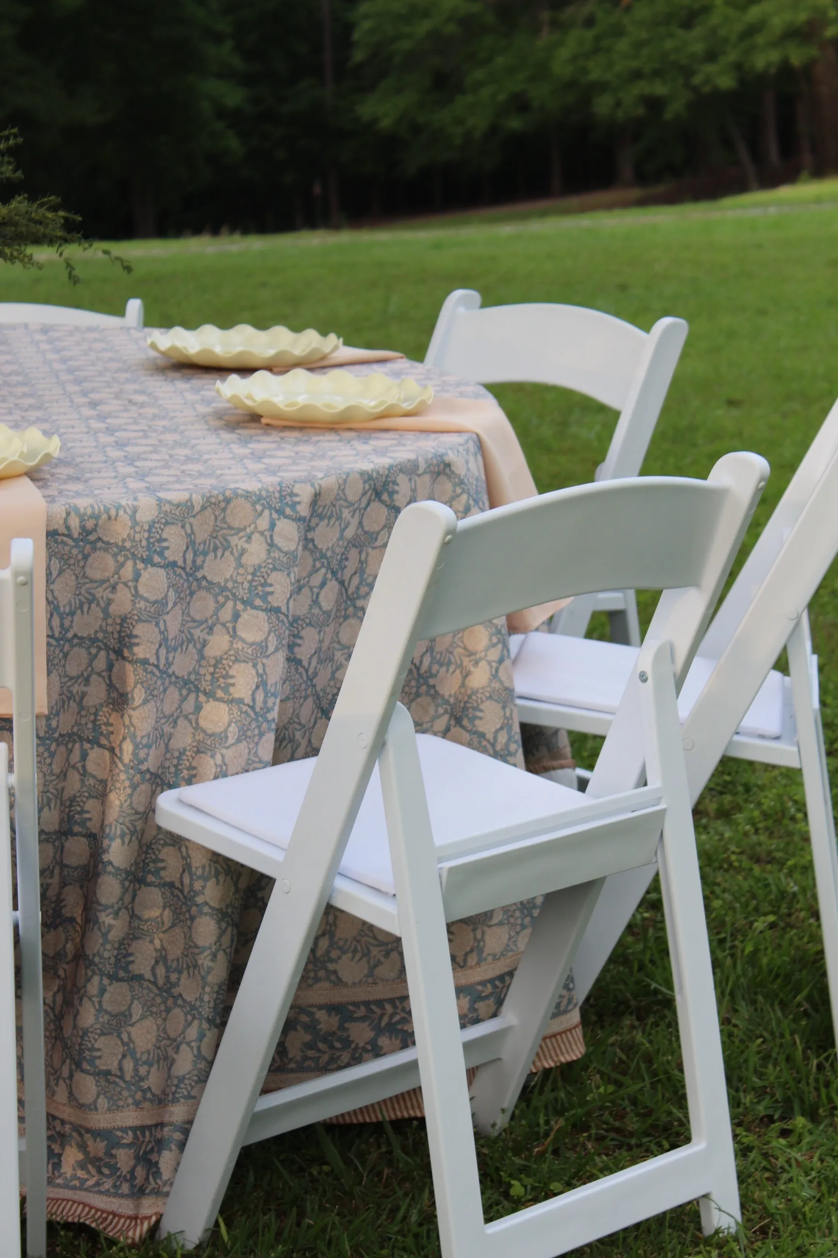 The "Juliet" 120" Round Patterned Linen