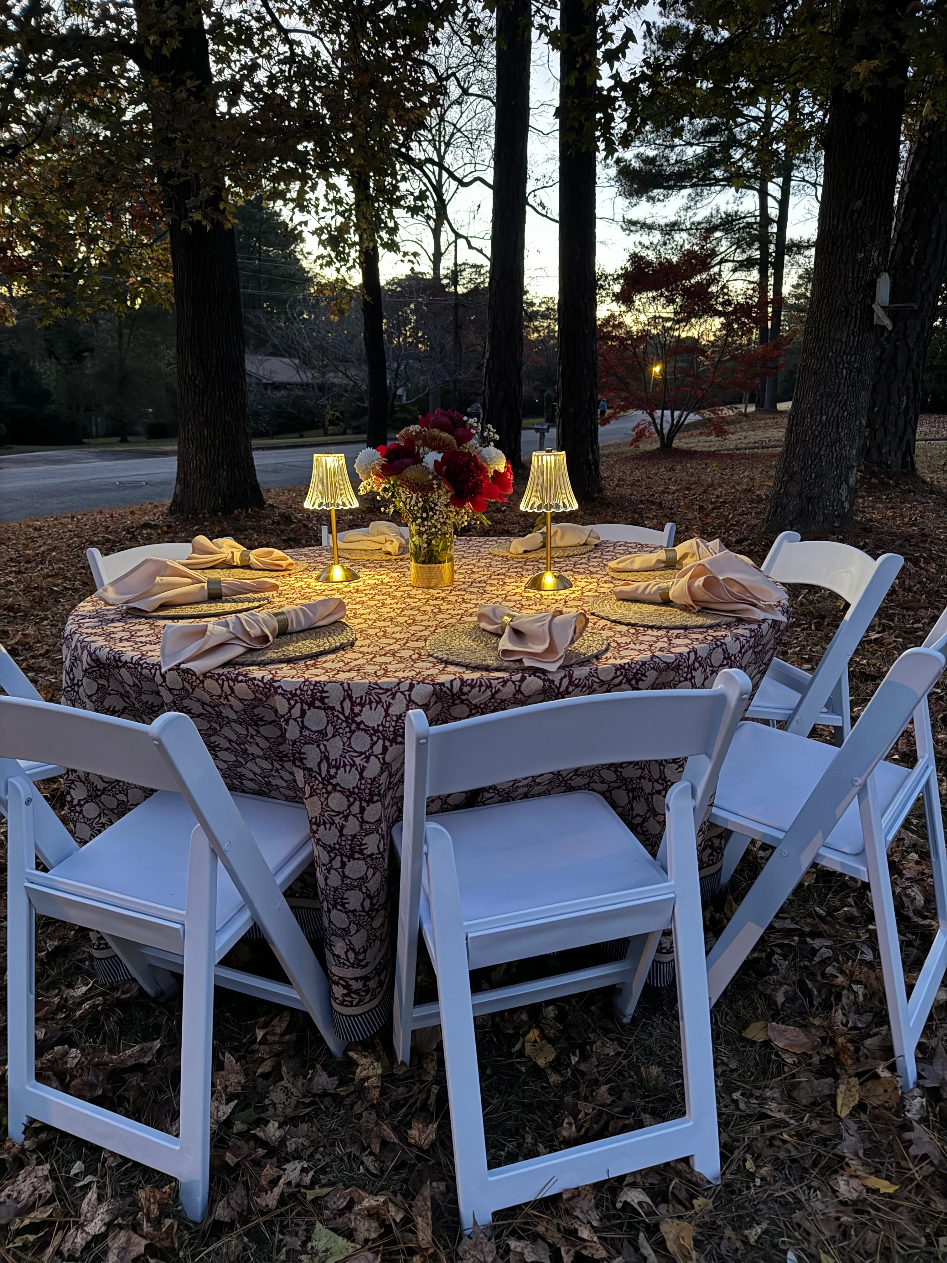 The "Georgia" 120" Round Patterned Linen