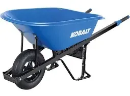 Wheel Barrow Single Flat Free Tire 6CuFt