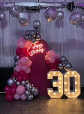 Wooden Lighted Marquee Numbers