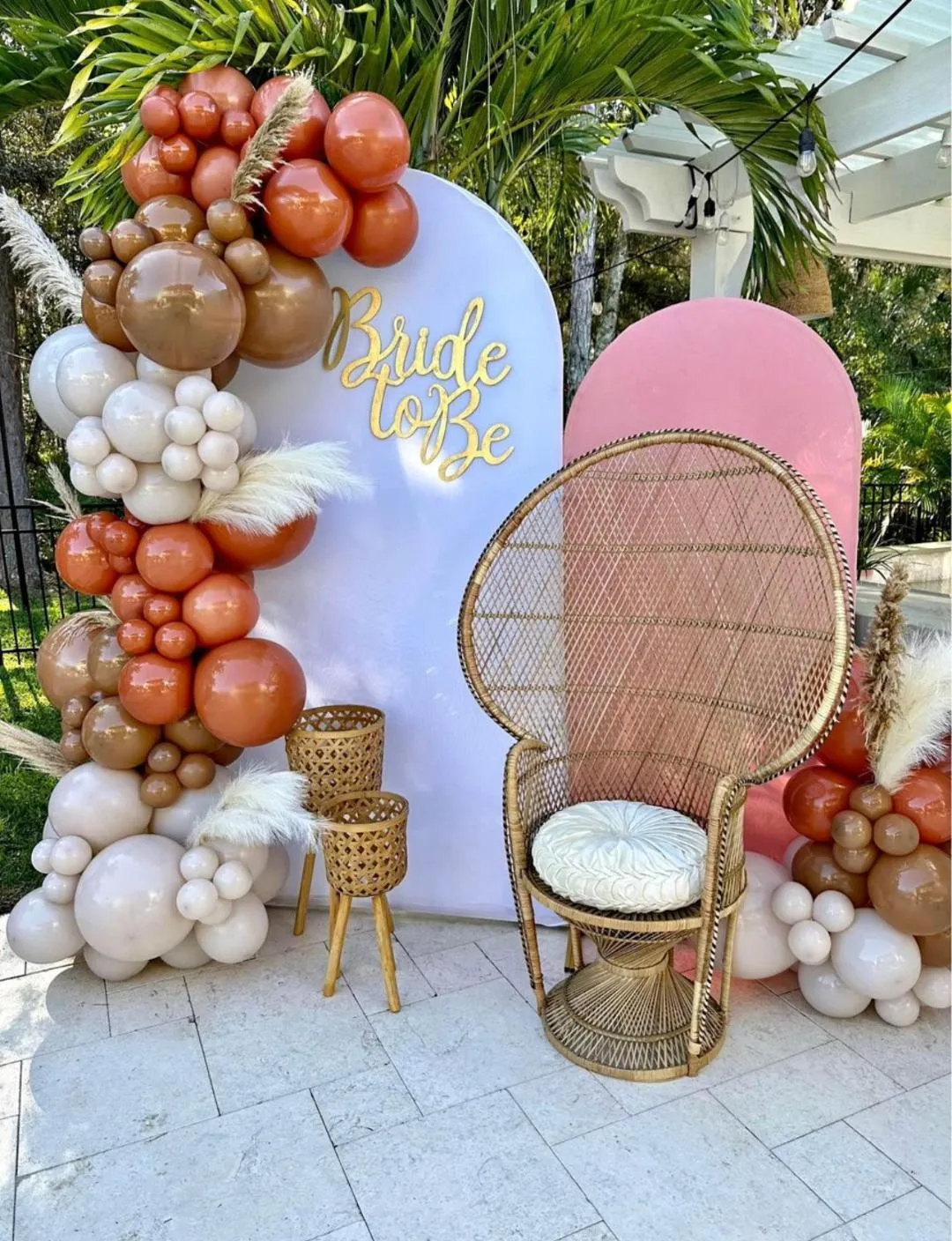 Rattan High Back Peacock Chair