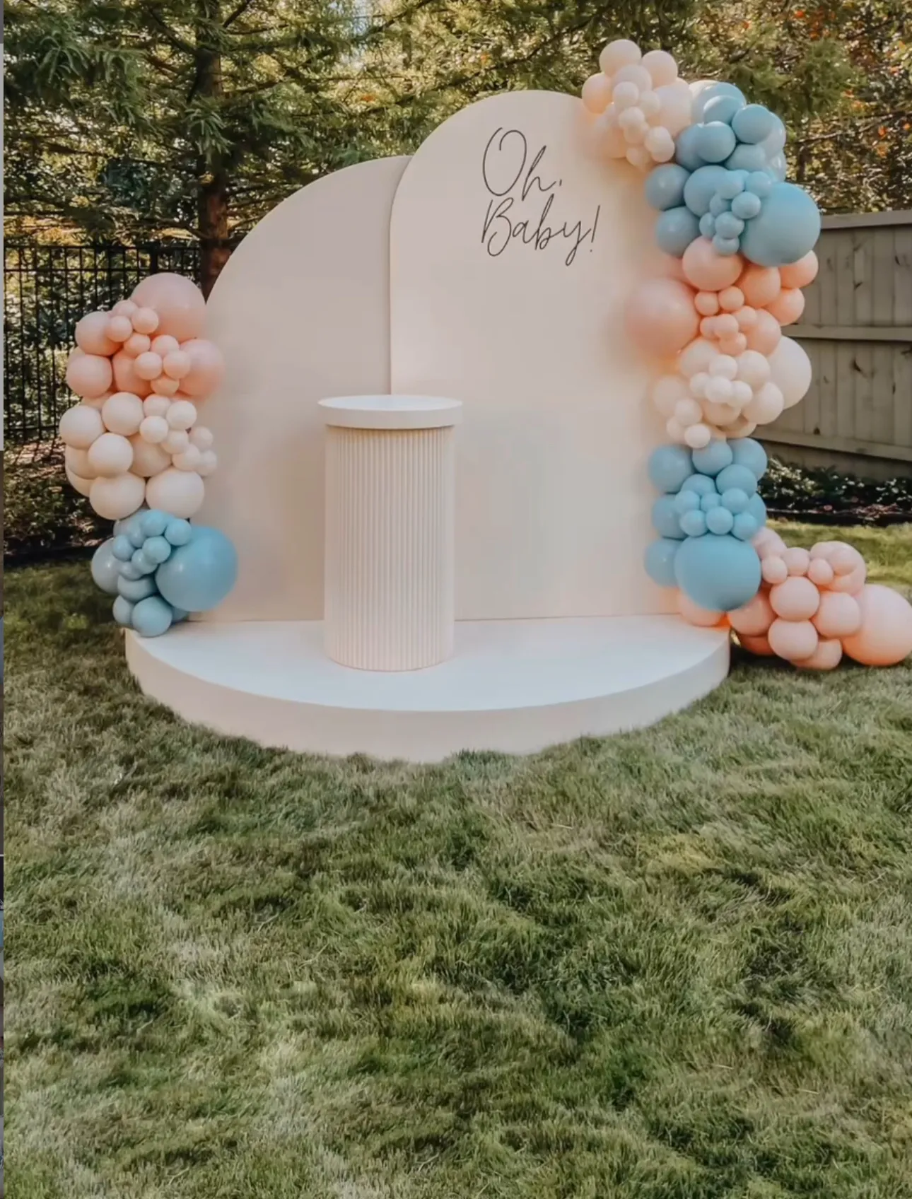 Half Circle Wooden Platform Stage 7ft long 