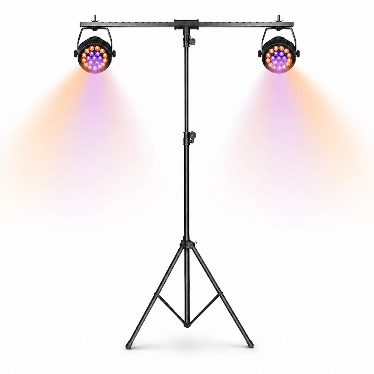 LED Lichtset op T-bar met 2 krachtige RGBW spots