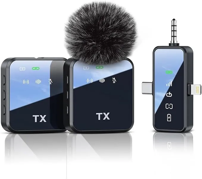 3 in 1 Microphone Wireless Lavalier