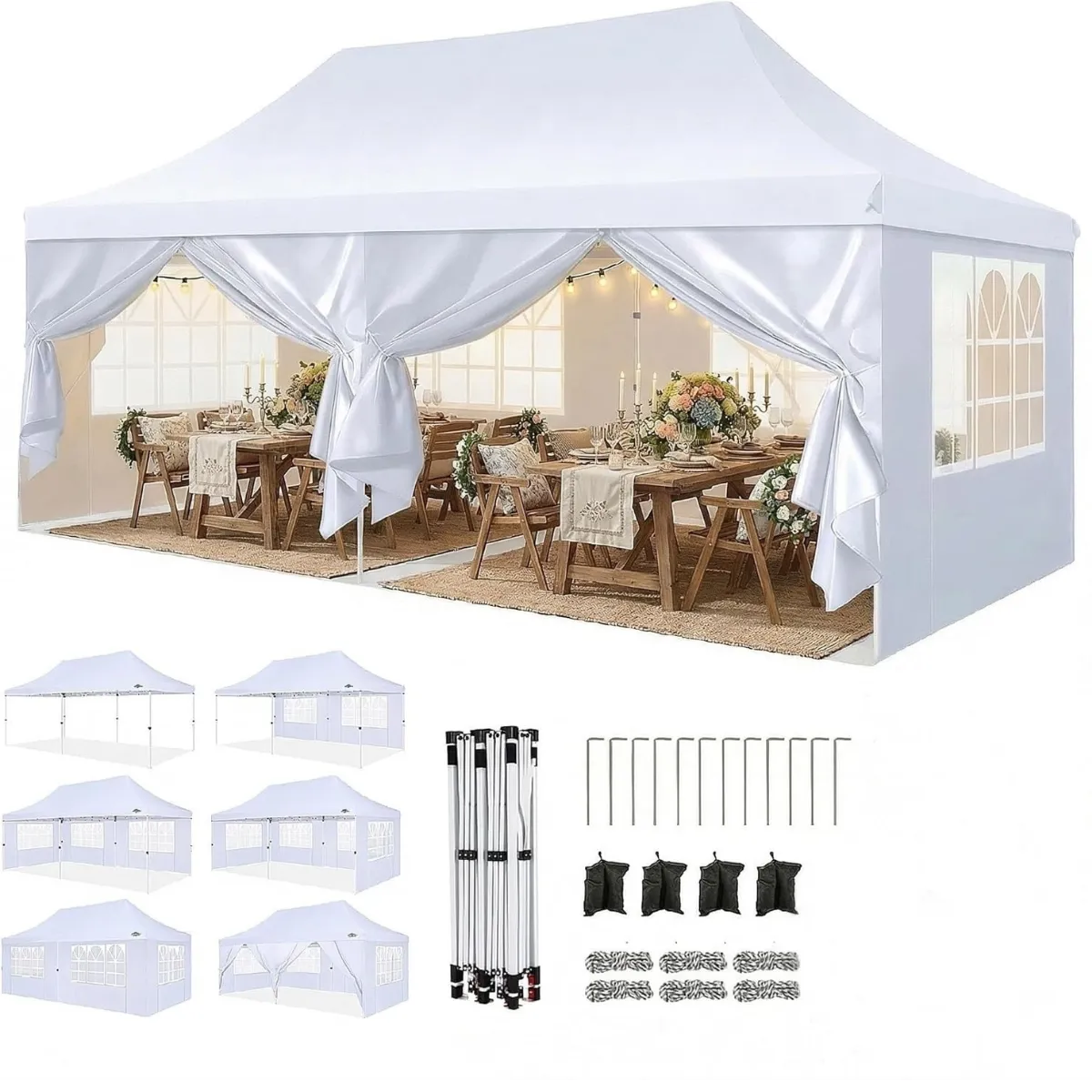 10x20 Party Tent w/ 6 Sidewalls