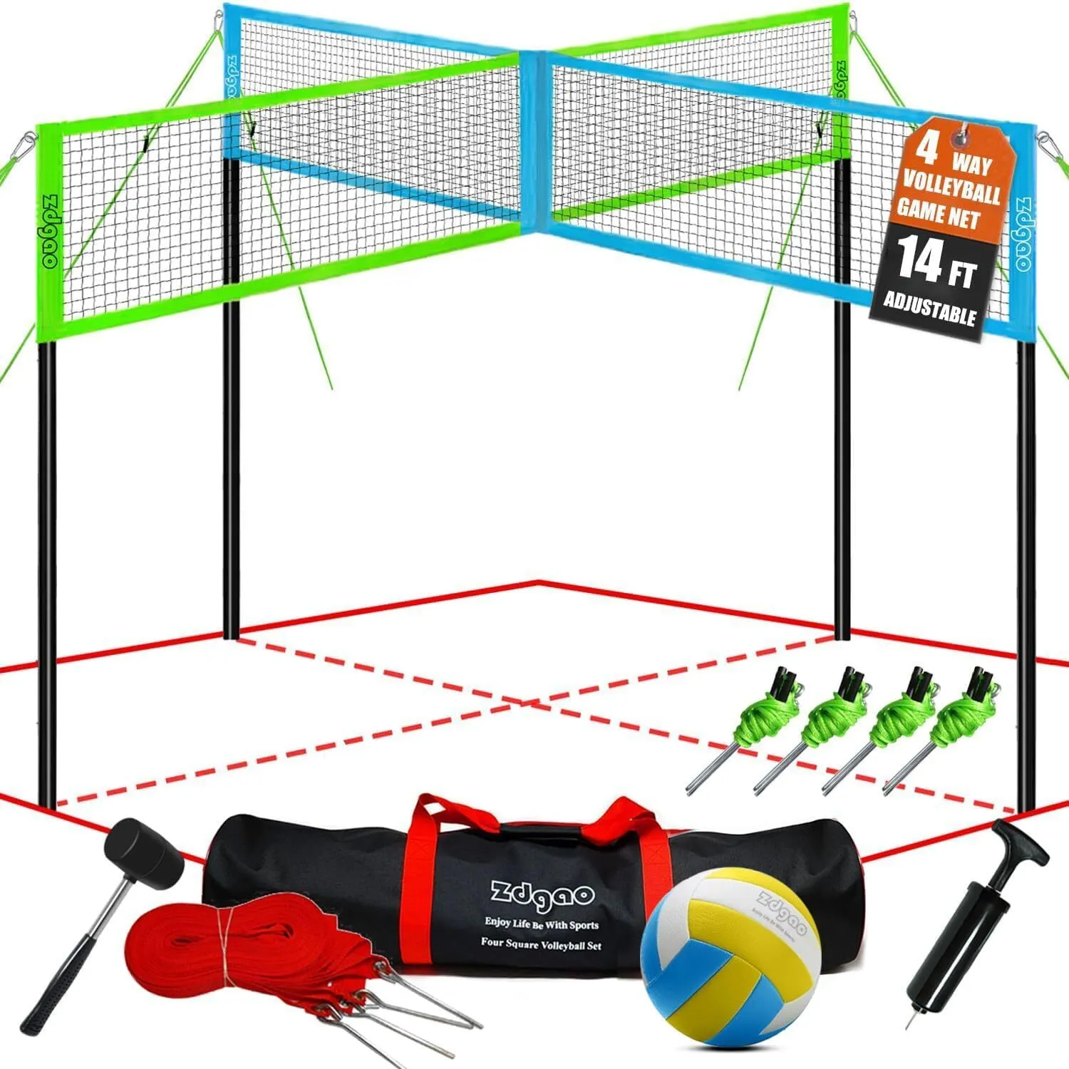 Backyard Games - Four Square Volleyball