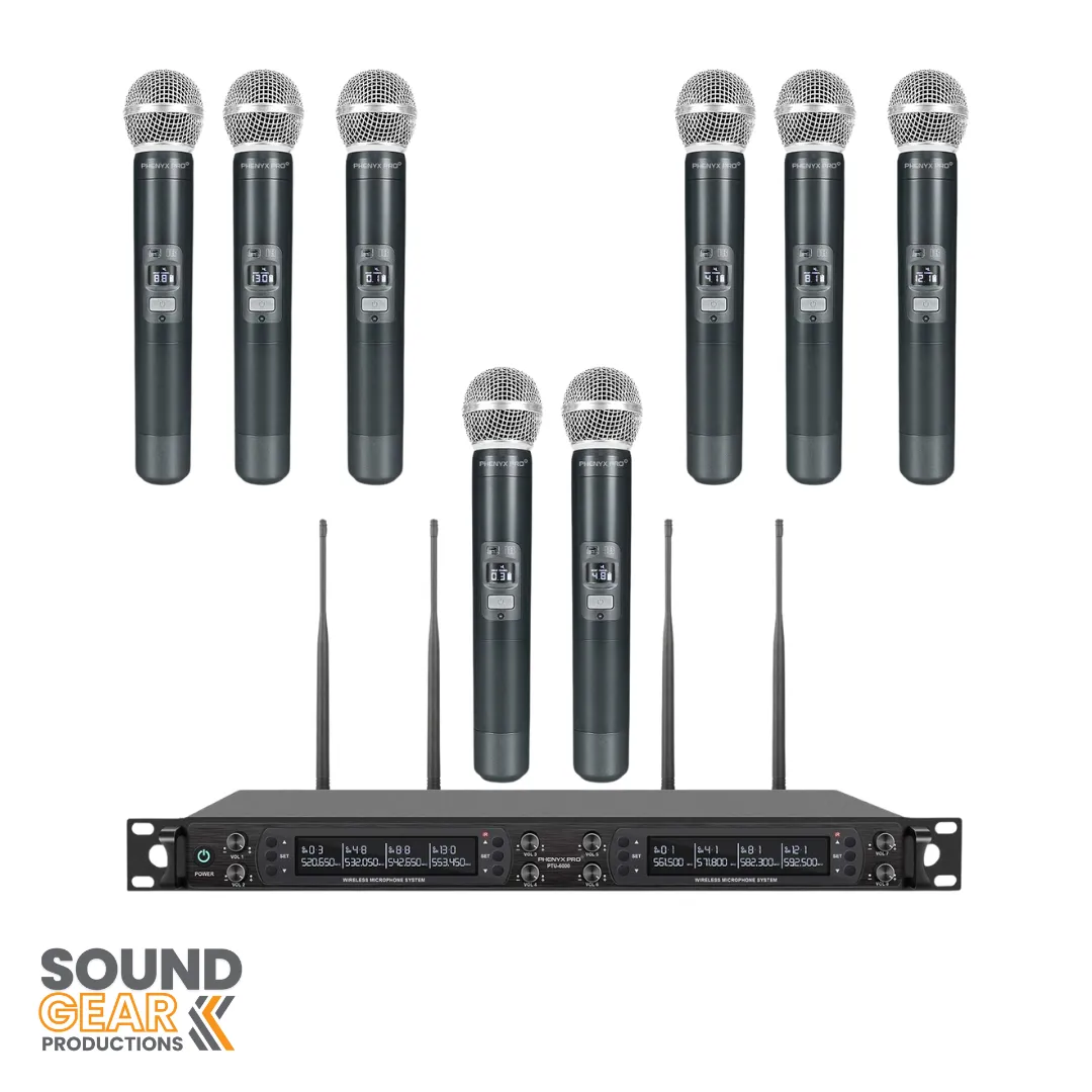 Wireless Microphone System - Eight (8) Microphones