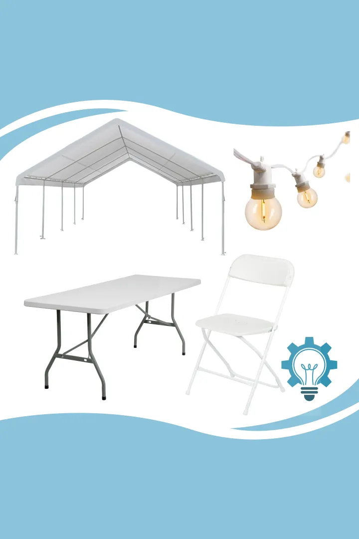 20x30 Canopy Bundle (6 Foot Tables)