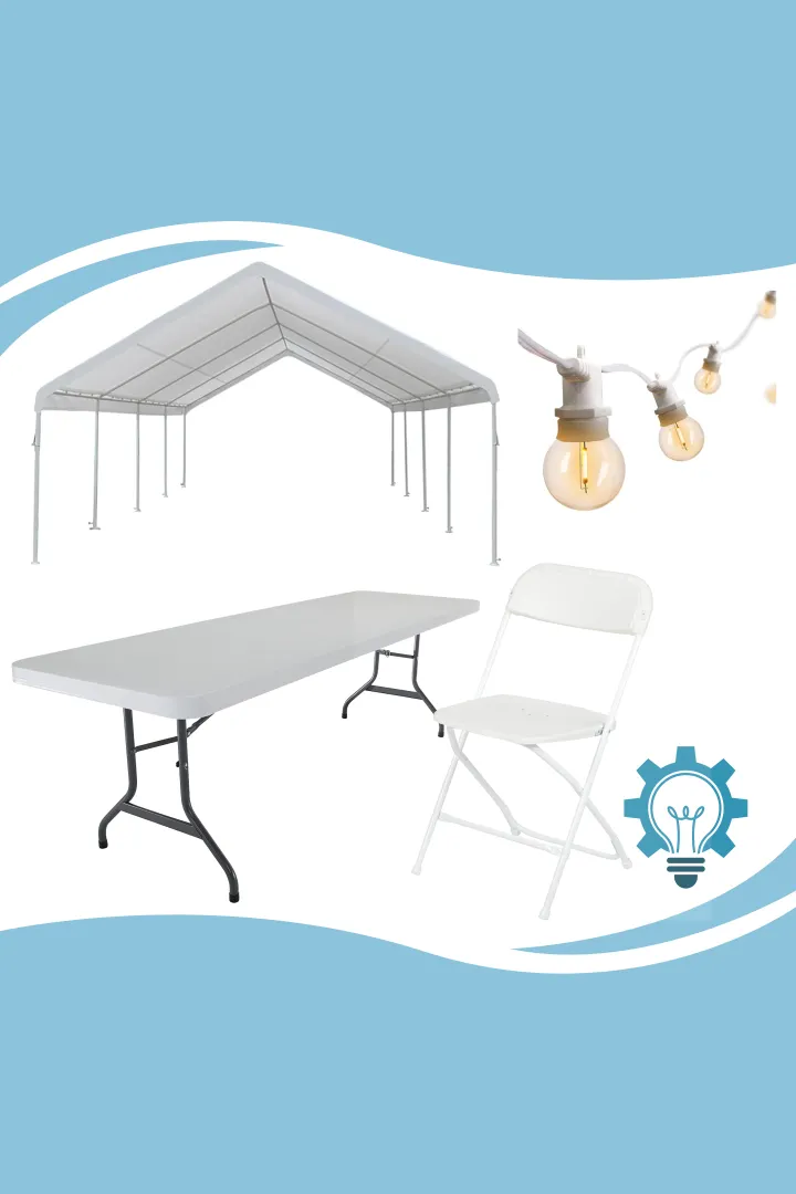 20x30 Canopy Bundle (8 Foot Tables)