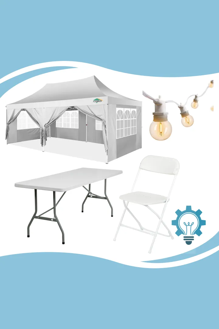 10x20 Pop-Up Tent Bundle (6 Foot Tables)