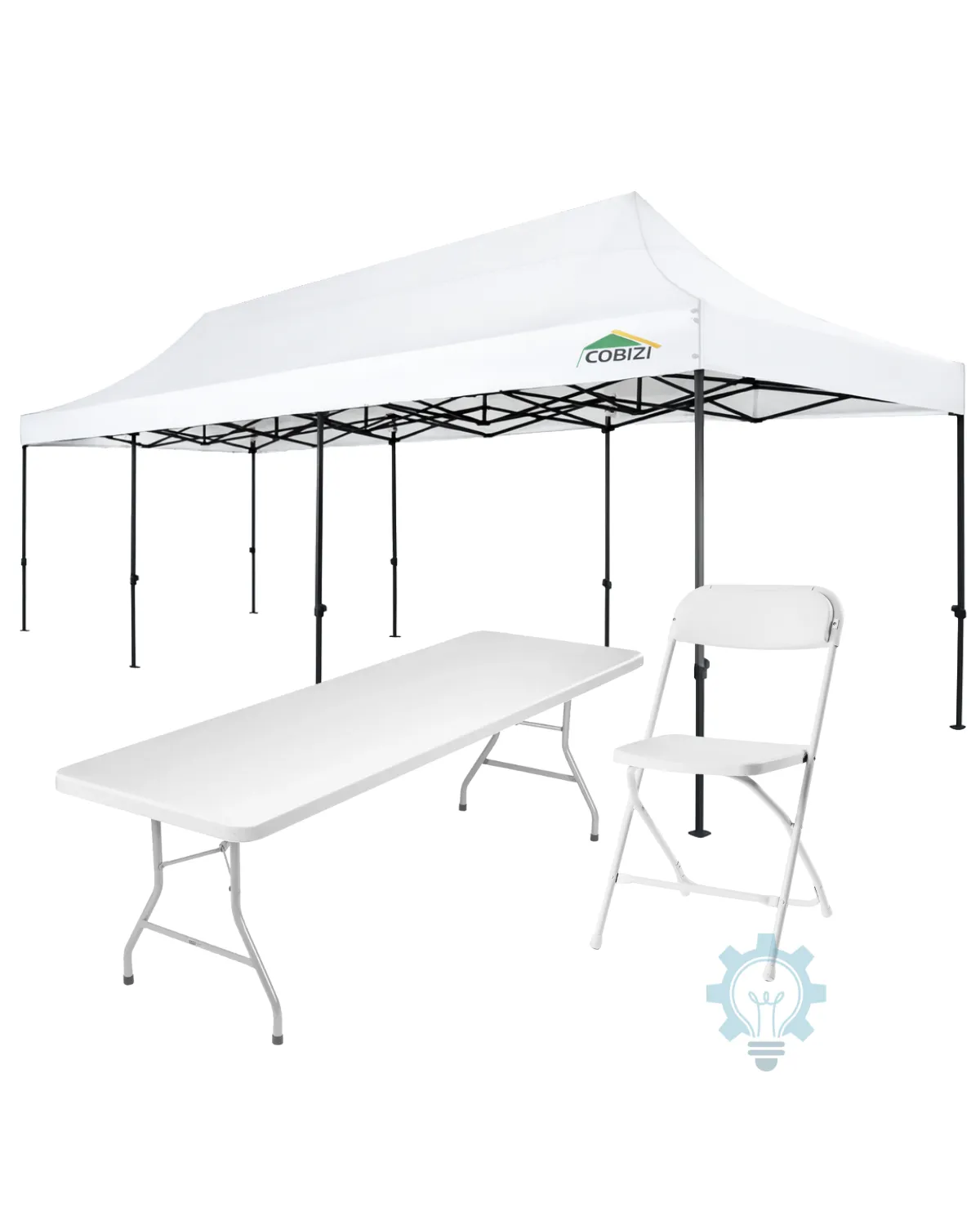 10x30 Pop-Up Tent Bundle (8 Foot Tables)
