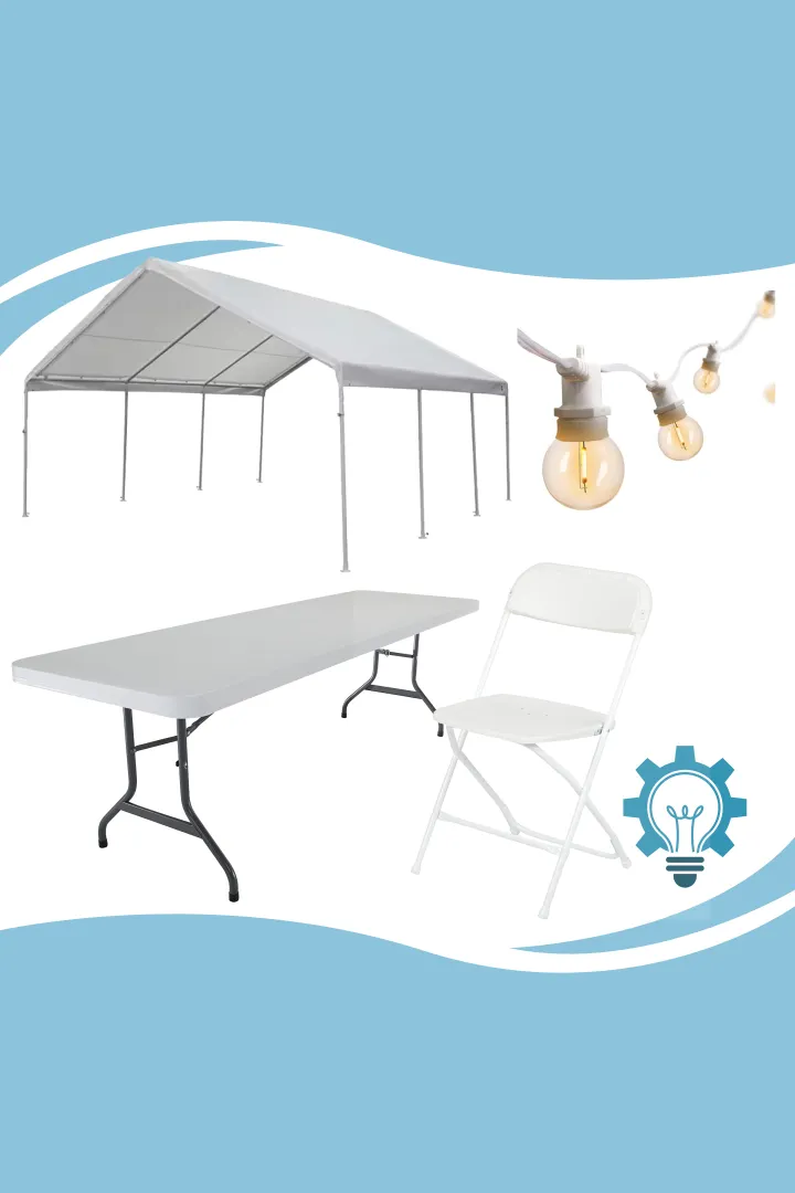20x20 Canopy Bundle (8 Foot Tables)