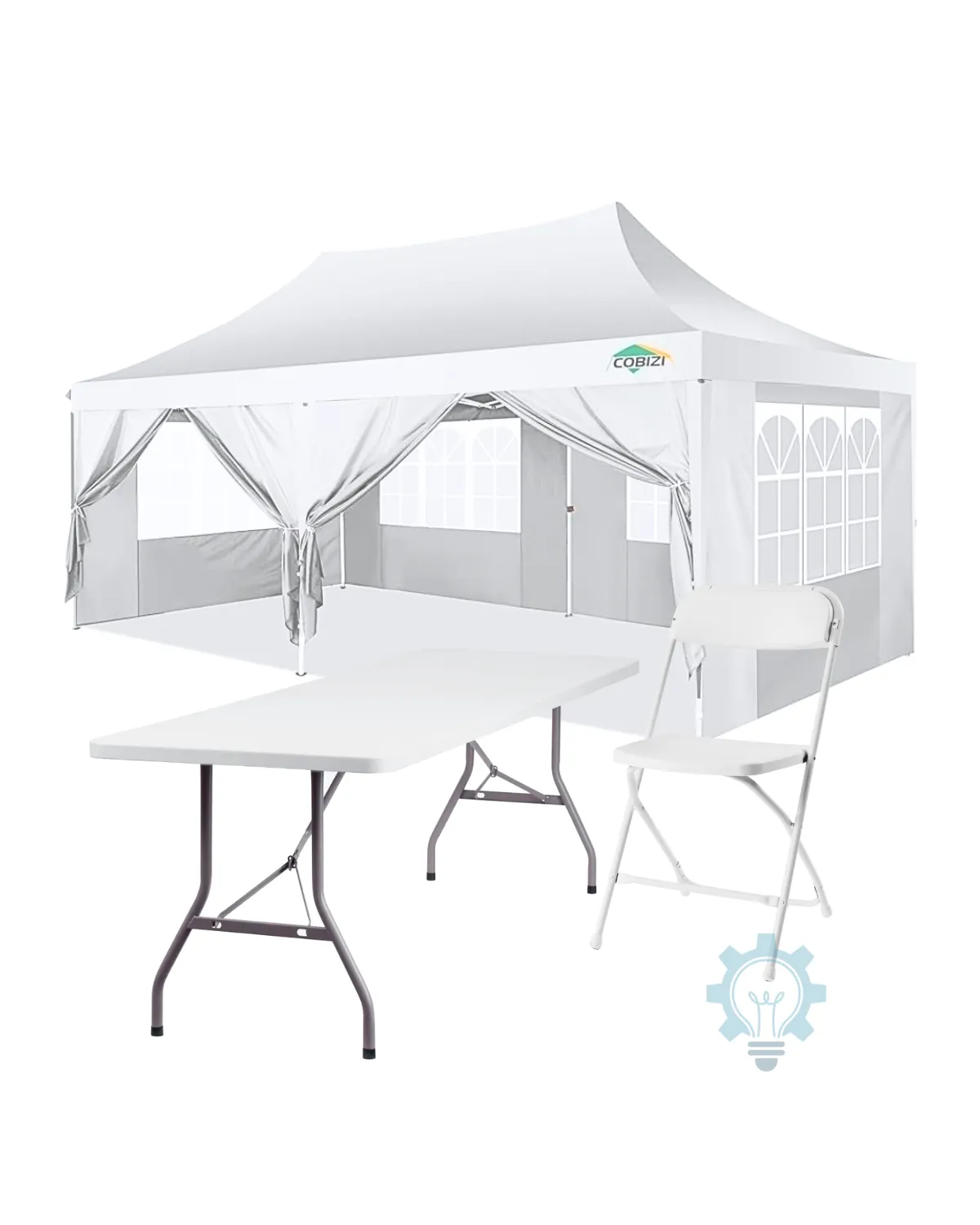 10x20 Pop-Up Tent Bundle (6 Foot Tables)
