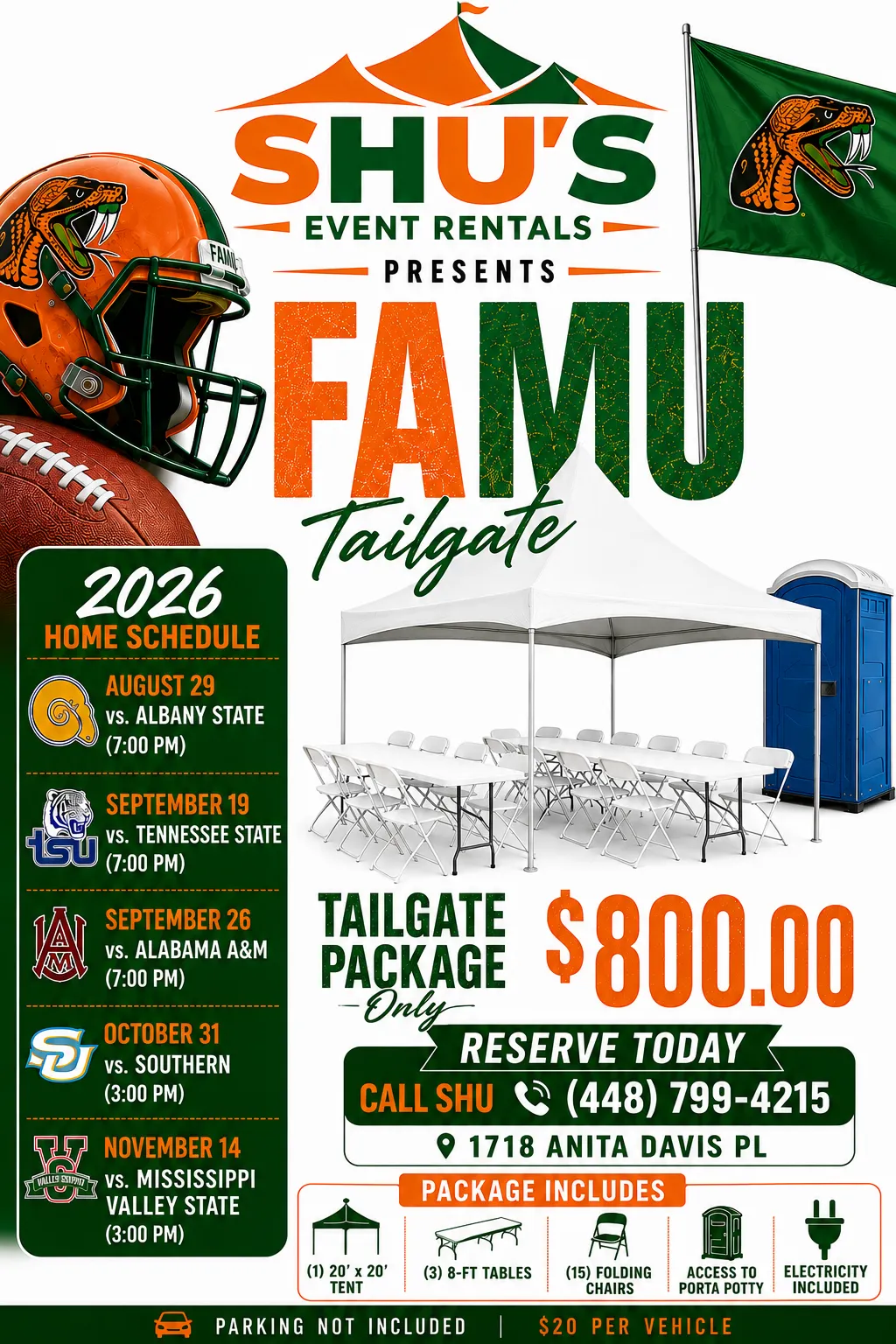 FAMU HOMEGAMES 2026 (Homecoming not included in this Packages)