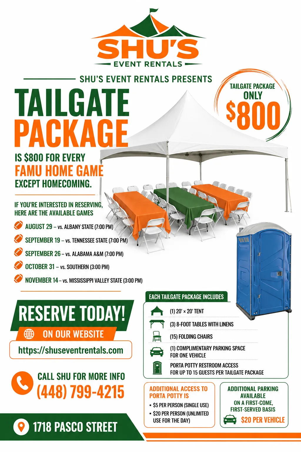FAMU HOMEGAMES 2026 (Homecoming not included in this Package)