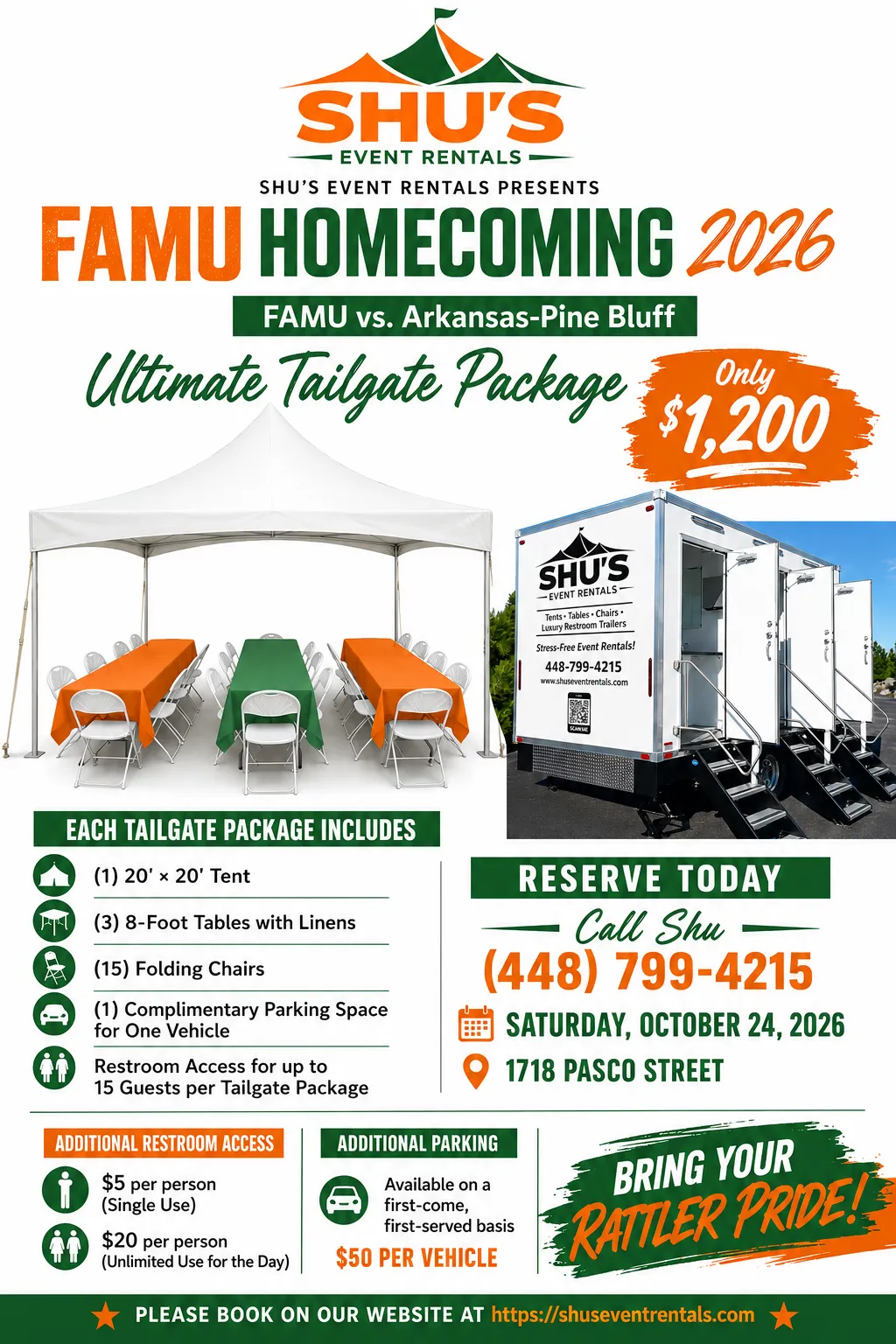 FAMU Homecoming Tailgate Package