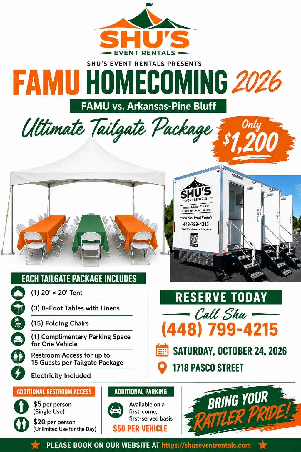 FAMU Homecoming Tailgate  Package