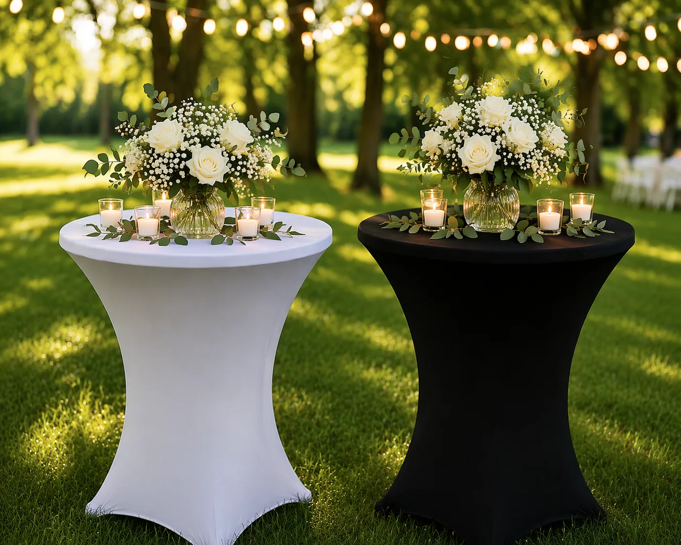 Spandex Linens for Round High Top Cocktail Table