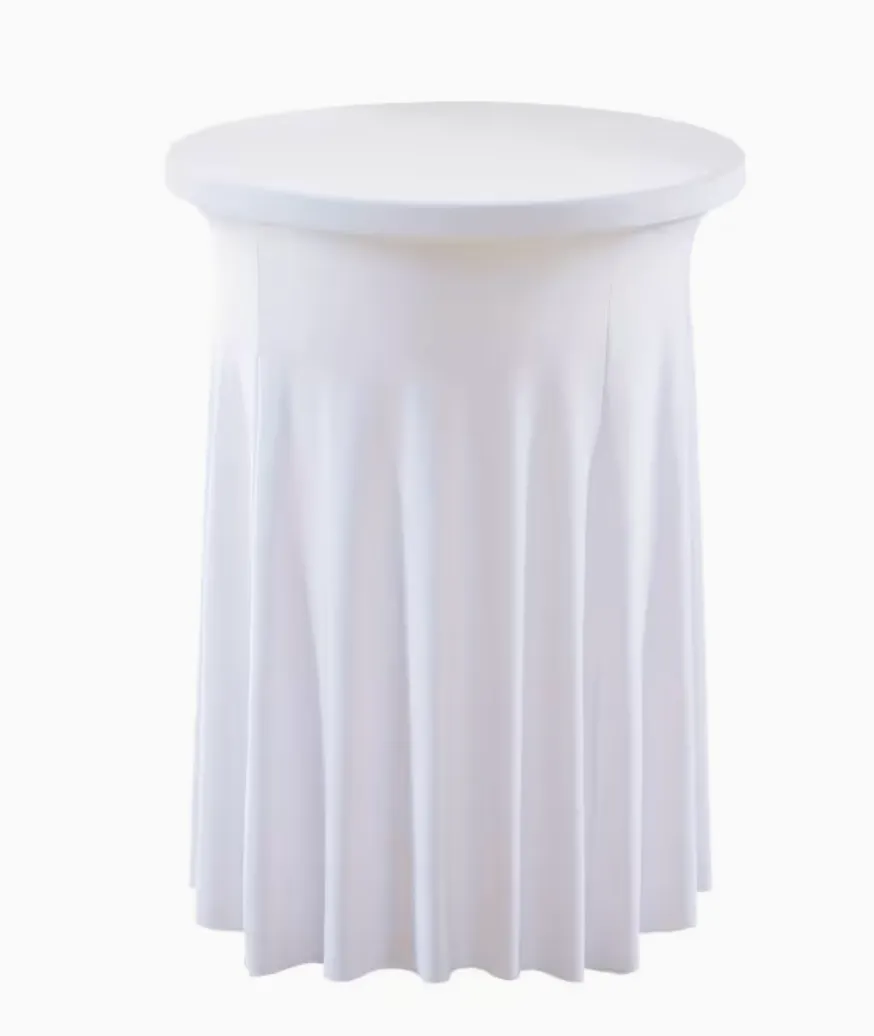 Cocktail Tablecloth-Spandex Top with Pleated Skirt