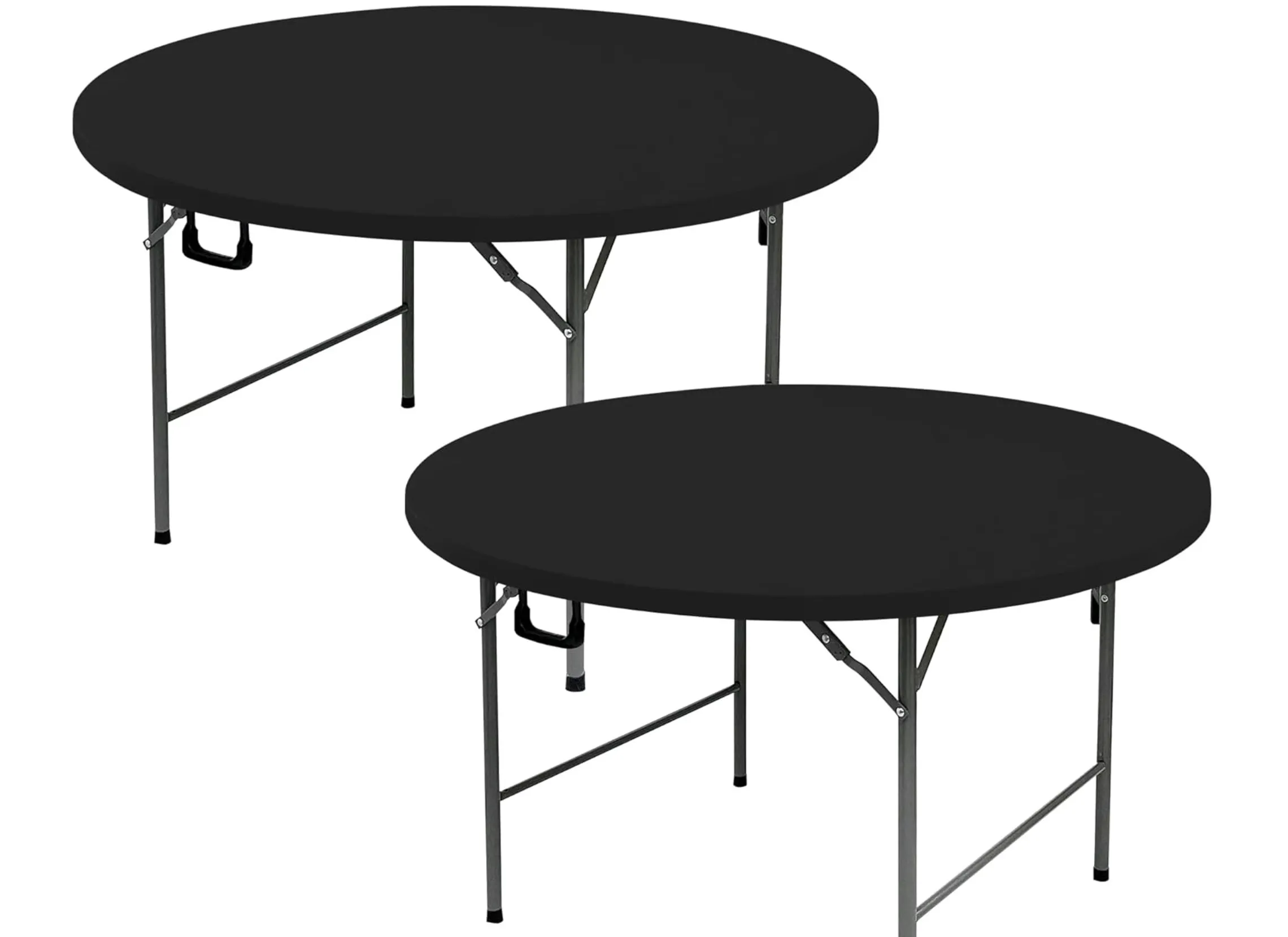Tablecloth, 60" Round Table Top Only, Black