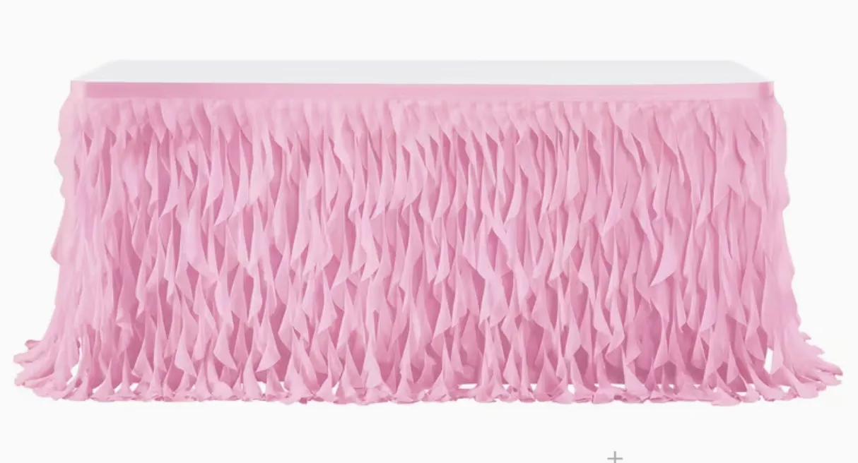 Tablecloth, Pink, Willow 6' Table Skirt
