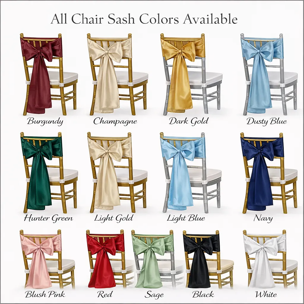 Satin Chair Belt Bow