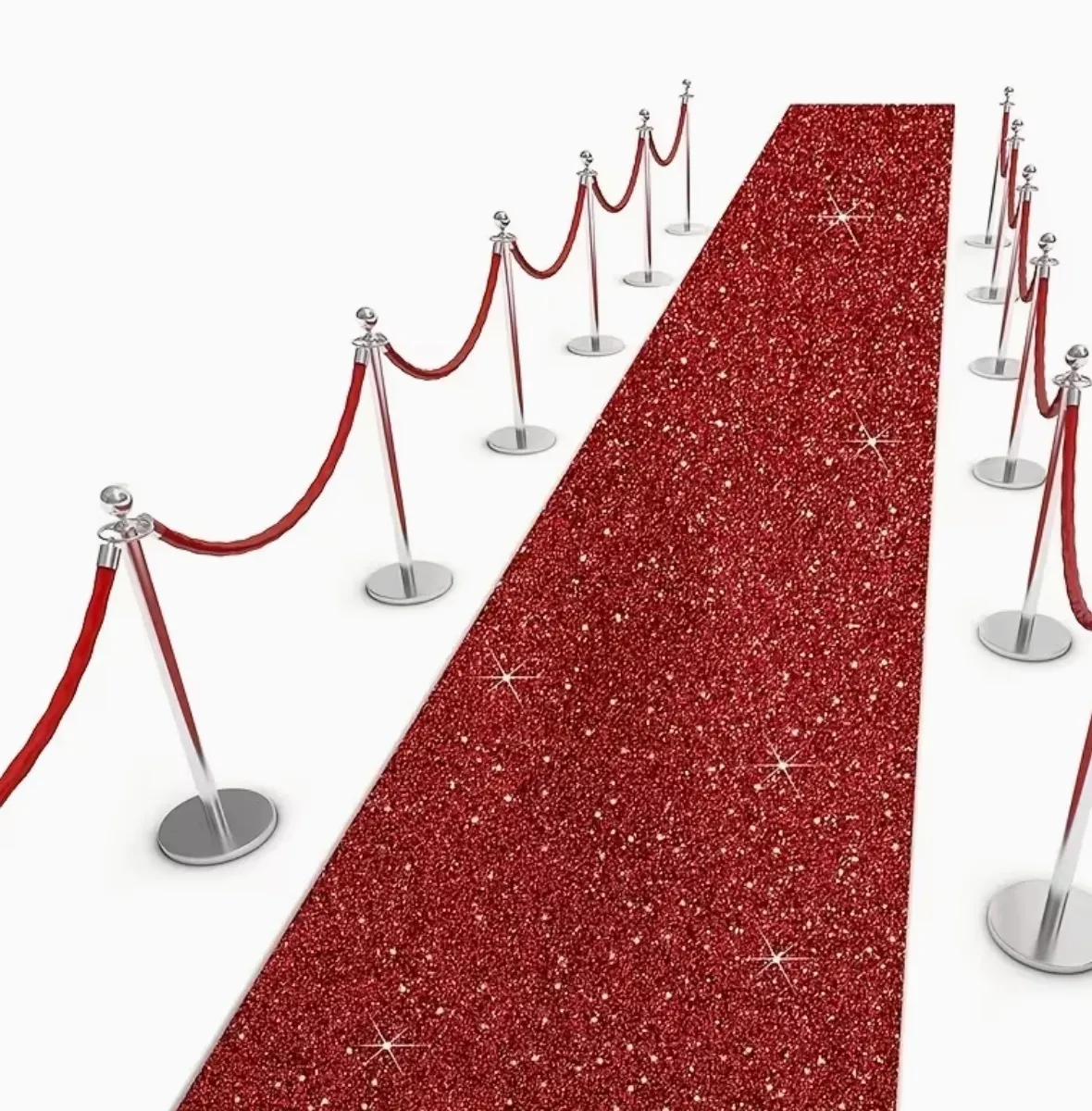 Red Carpet Felt Runner-Glitter Sequin