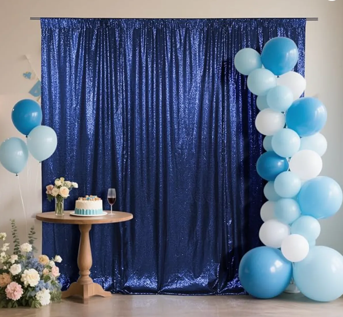 Backdrop, Navy Sequin