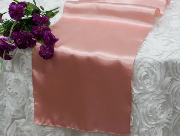 Mauve Satin Table Runner