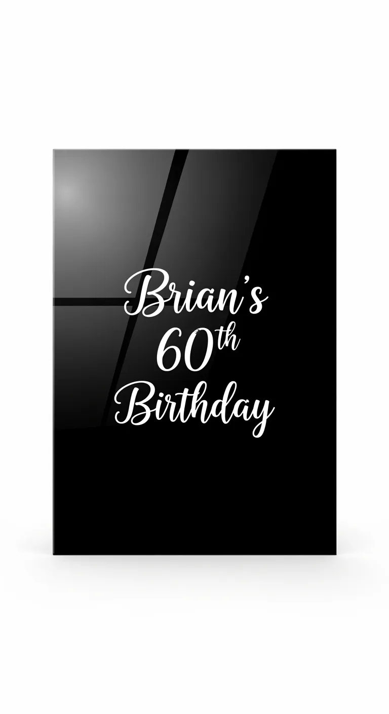 Personalised Black Rectangle Acrylic Sign - A1 Size 