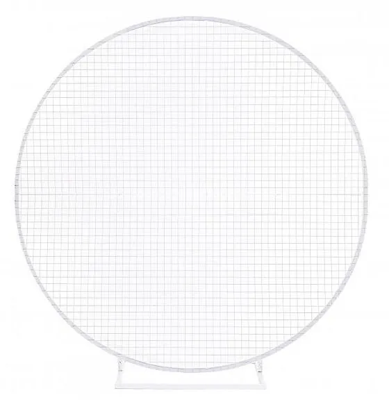 1.9m Circle Mesh Backdrop - White