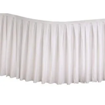 6.4m Table Skirting - White 