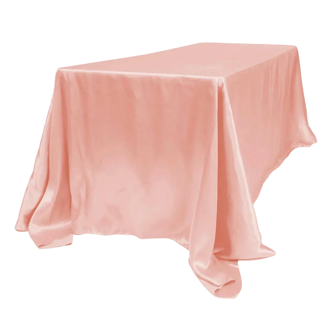Blush Luxe Satin Rectangle Tablecloth (220 x 330cm)