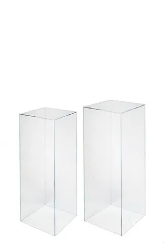Clear Acrylic Plinths - 90cm - Set of 2