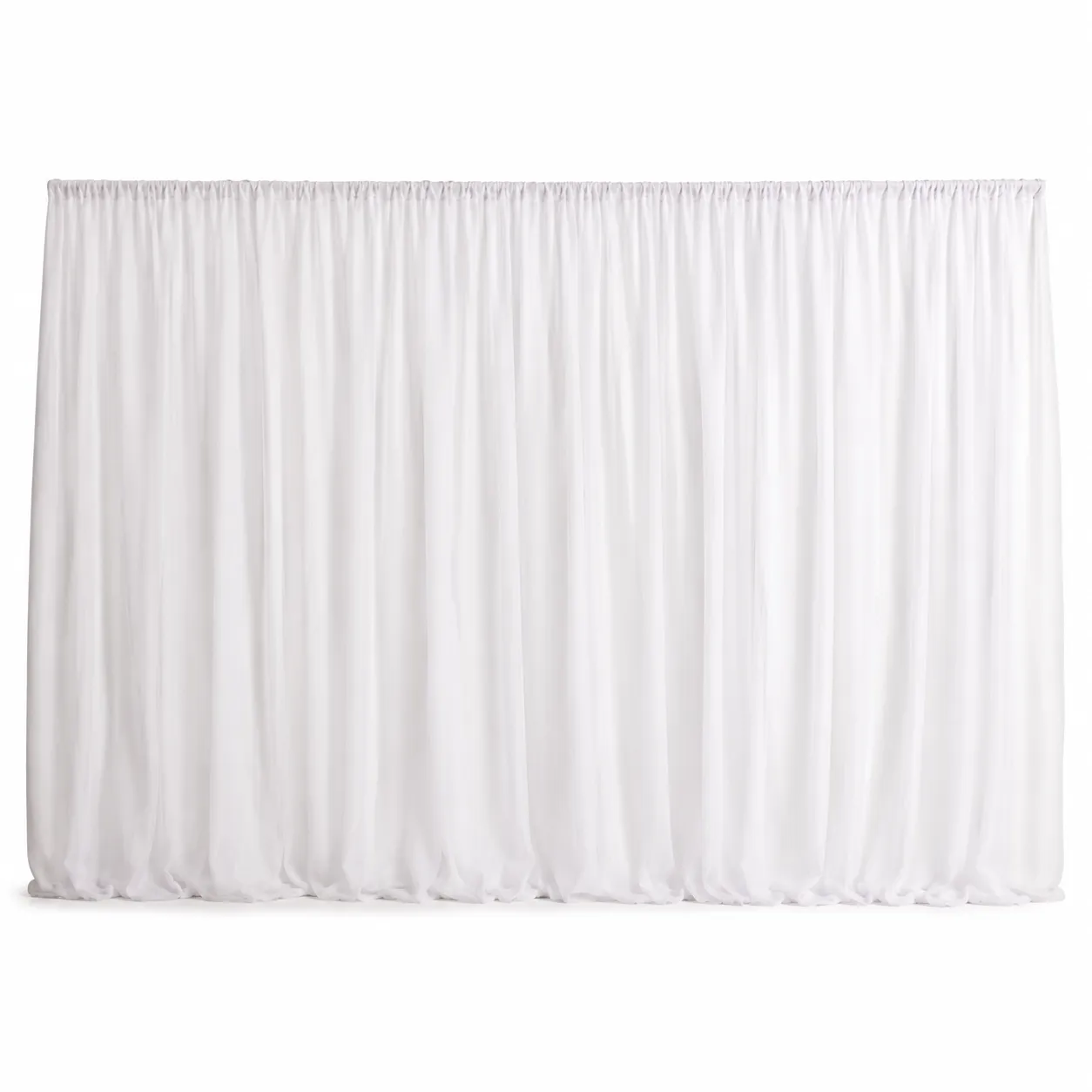 White Curtain Only— Pipe & Drape Backdrop