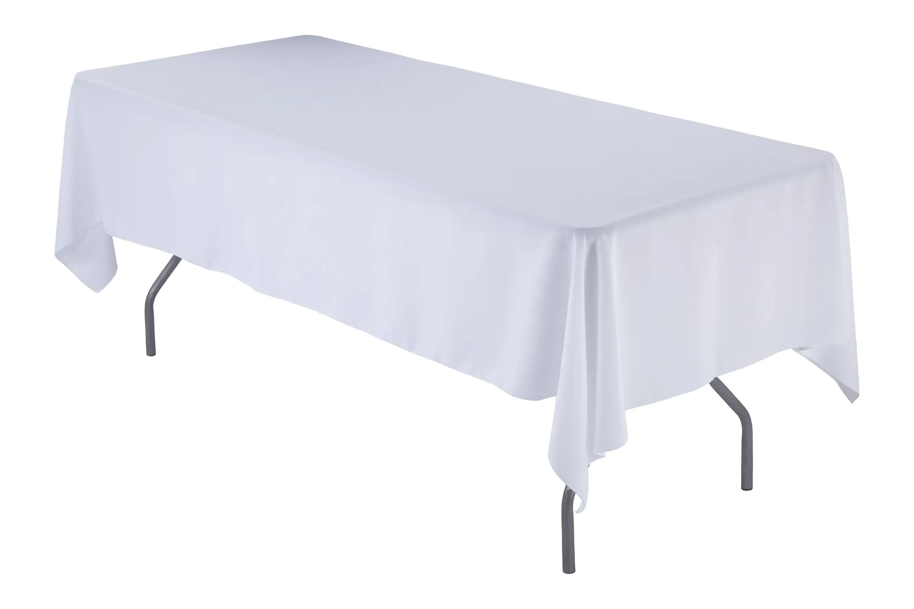 White Polyester Rectangle Tablecloth - 152cm x 260cm