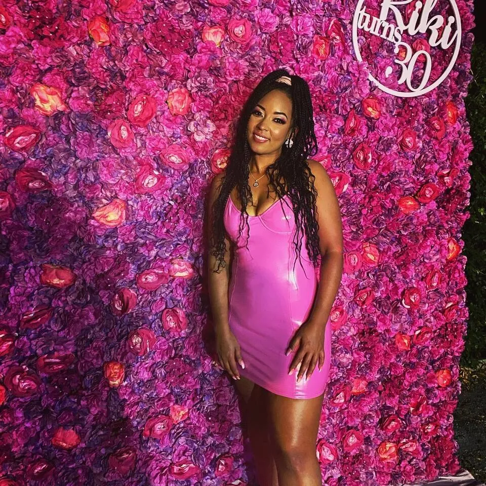 Fuschia Flower Wall Backdrop