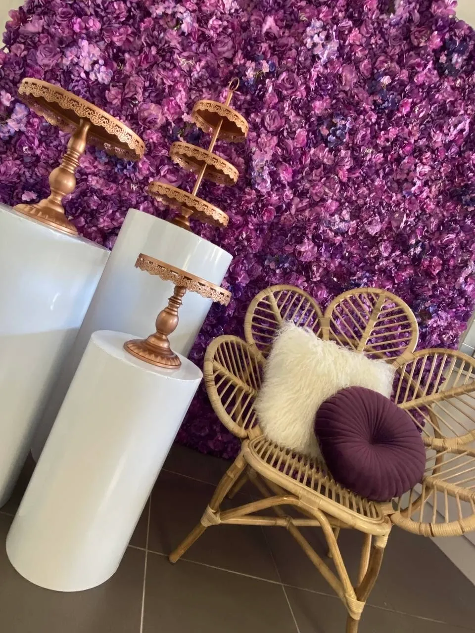 Purple Flower Wall Backdrop