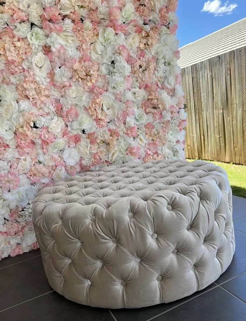 Pink & White Flower Wall Backdrop