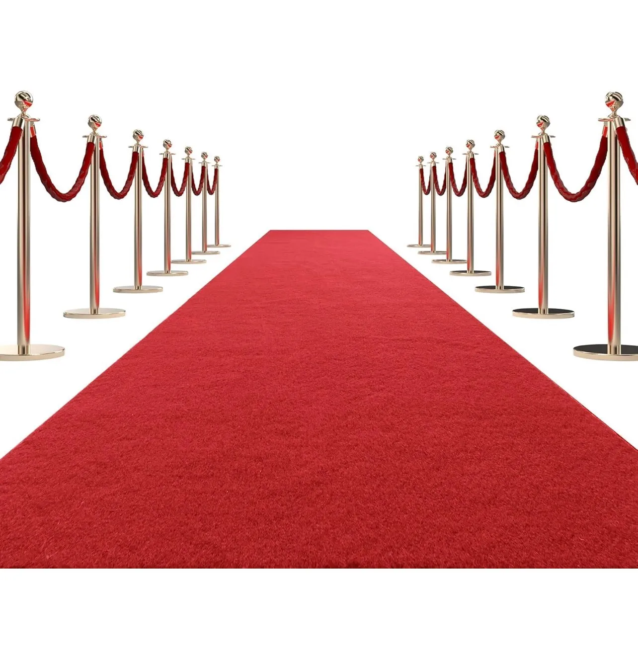 Red carpet and stanchions