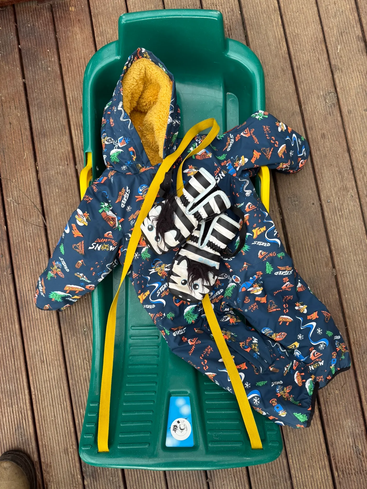 Snow Clothing + Toboggan