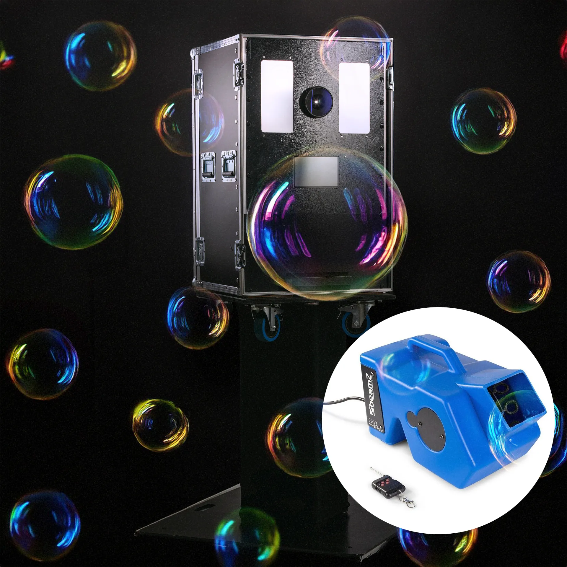 Photobooth met automatische Bellenblaas machine