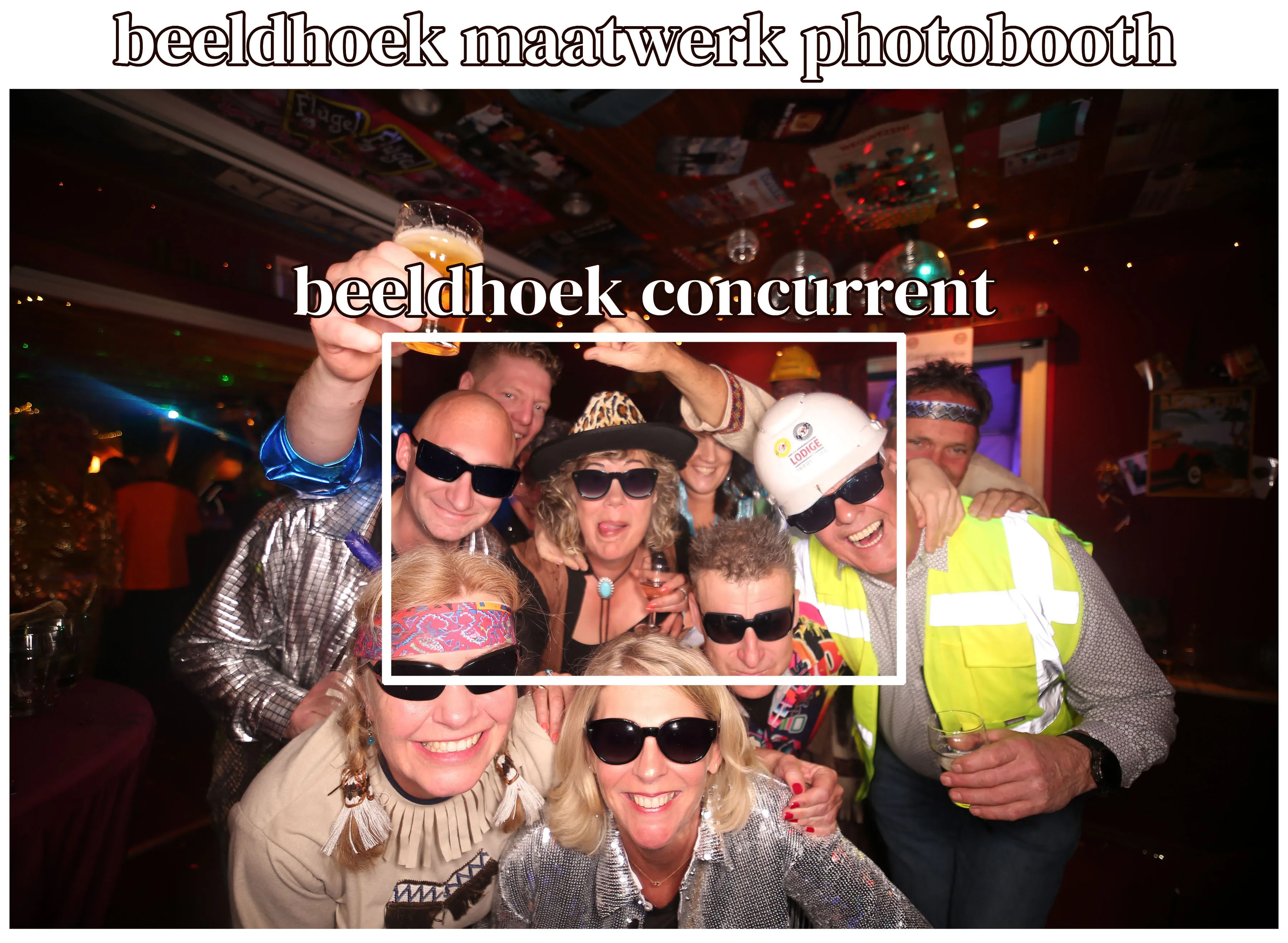 deze foto laat zien wat het verschil is tussen de standaard lenzen in photobooths van de concurrentie en de groothoek zonder vervorming van Maatwerk Photobooth
